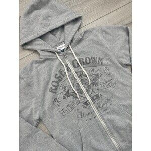 Y2K Walt Disney World Epcot Rose & Crown UK Full Zip Hoodie Jacket Womens Small
